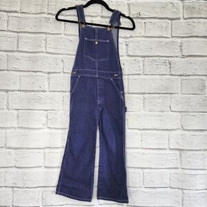 MONTGOMERY WARD Vintage 1980’s USA Kids Denim Jeans Overalls Size 7 100% Cotton